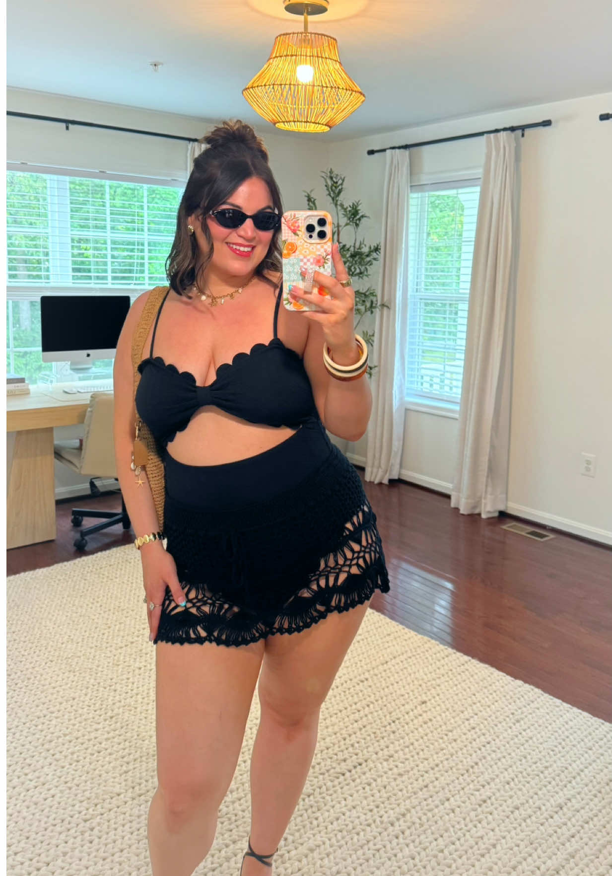 TikTok post by @kelly_elizabethxo for SOJOS VISION. Caption reads: Midsize vacation outfit! wearing one of my....
