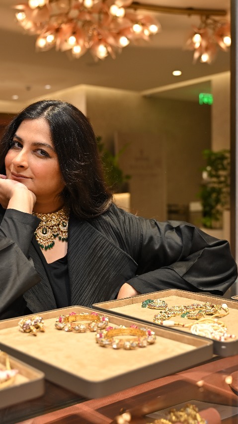 Instagram post by @rheakapoor for Tanishq. Caption reads: Planning your dream bridal look? We’ve got you....