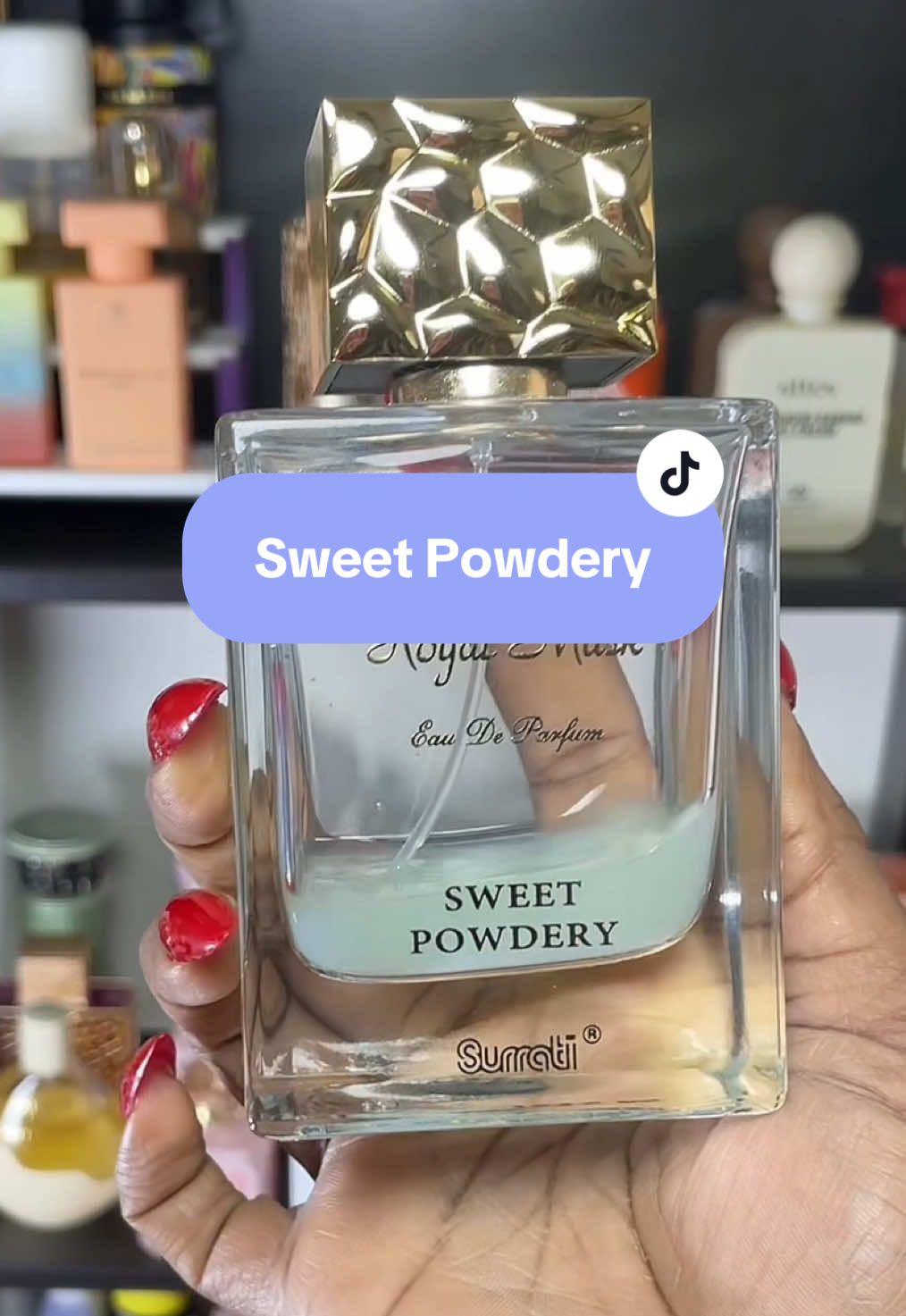 TikTok post by @nikaleverett for Intense Oud. Caption reads: [...] #sweetpowdery #newyearnewme @Intense Oud .