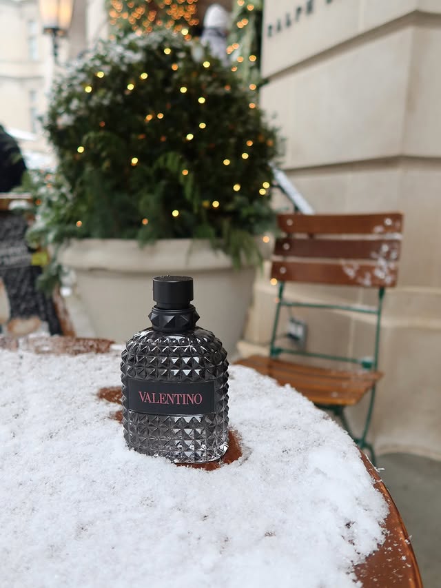 Instagram post by @margo_sah for Nadine Merabi. Caption reads: End of the year stroll, favorite scents , warm....