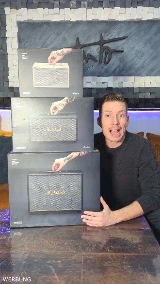 Instagram post by @tutopolistv for Marshall Headphones. Caption reads: [...] #ActonIII #StanmoreIII #WoburnIII....