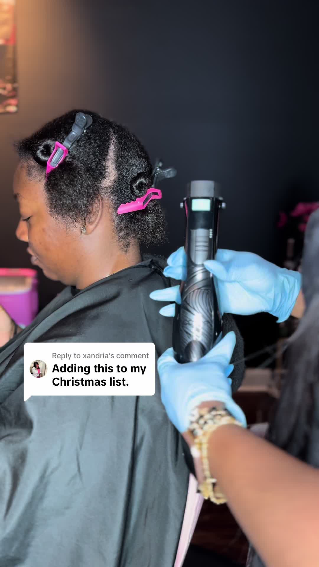TikTok post by @beautyfromarose for Conair. Caption reads: [...] #fypシ゚viral #tiktok #silkpress #blowdry....