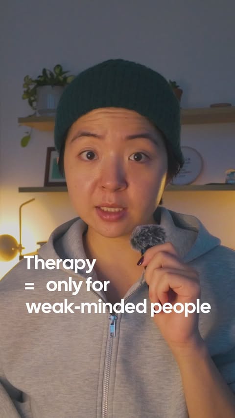 Instagram post by @heigijeong for BetterHelp. Caption reads: Growing up in Korea, therapy carried a huge....