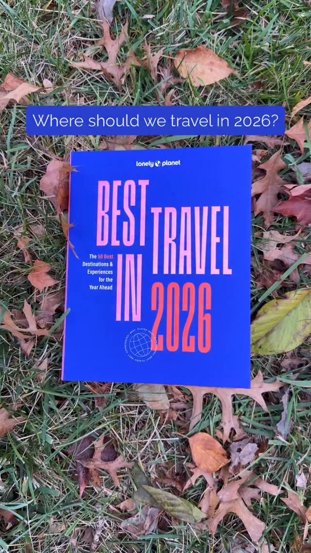 Instagram post by @leannreadsbooks for Lonely Planet. Caption reads: Letting Lonely Planet’s Best in Travel 2026 pick....