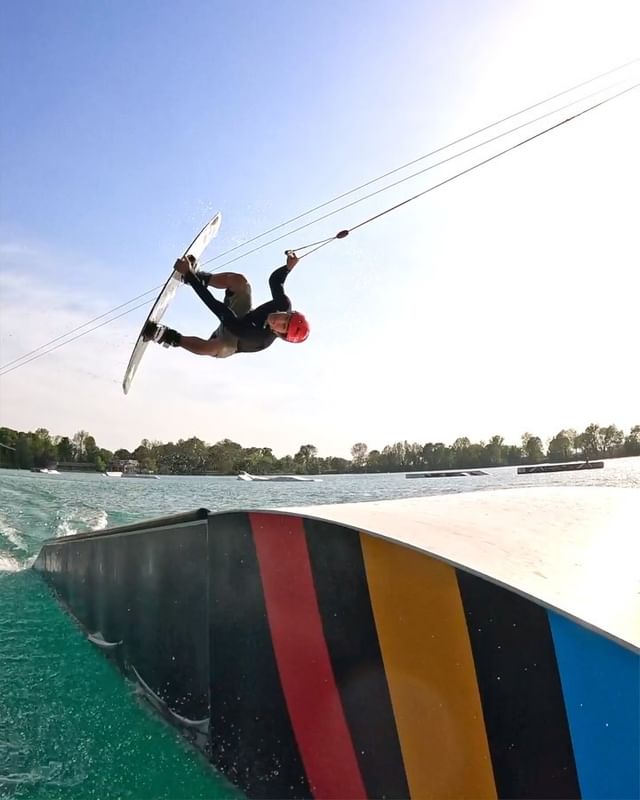 Instagram post by @riccardo.detollis for Liquid Force. Caption reads: Enjoying the first warm days at home🏡 🇮🇹
Can’t....