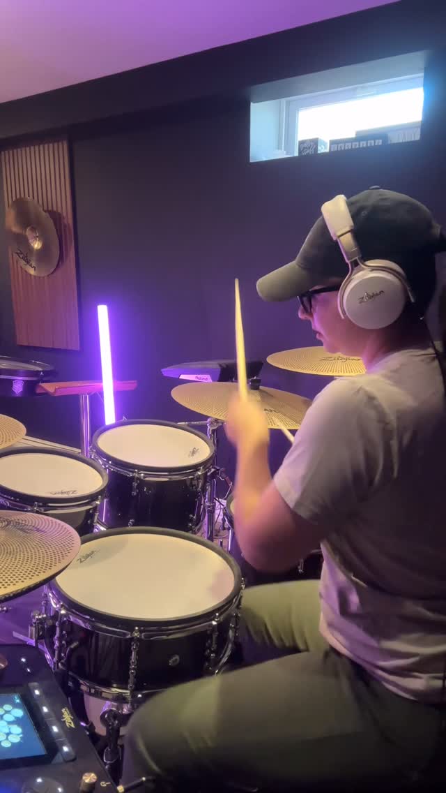 Instagram post by @schianooo for Zildjian India. Caption reads: Getting my finger used to bending around a....