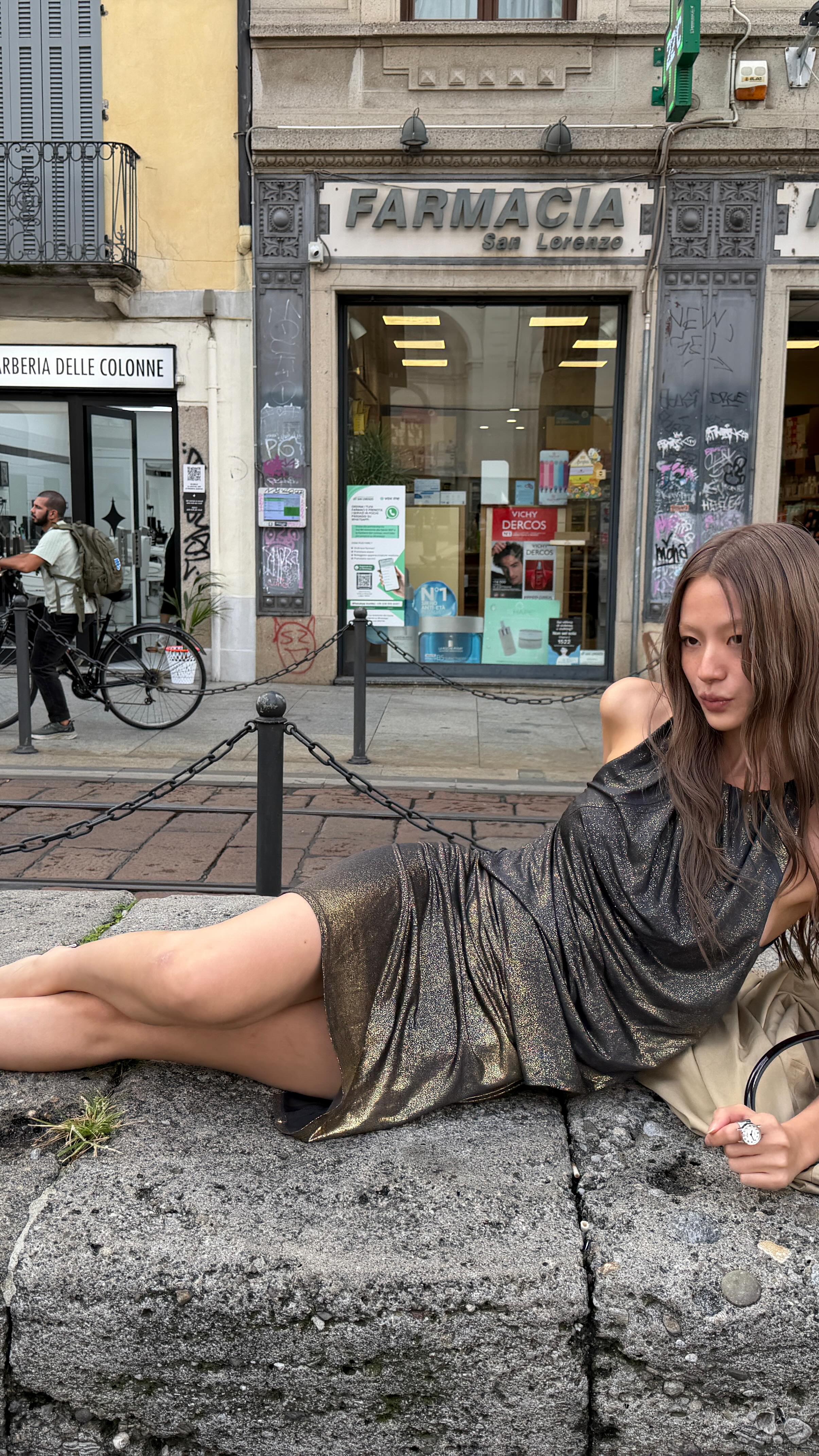 Instagram post by @he.hui.xiang for Diesel. Caption reads: In Milan with diesel 
#diesel #fashionweek.