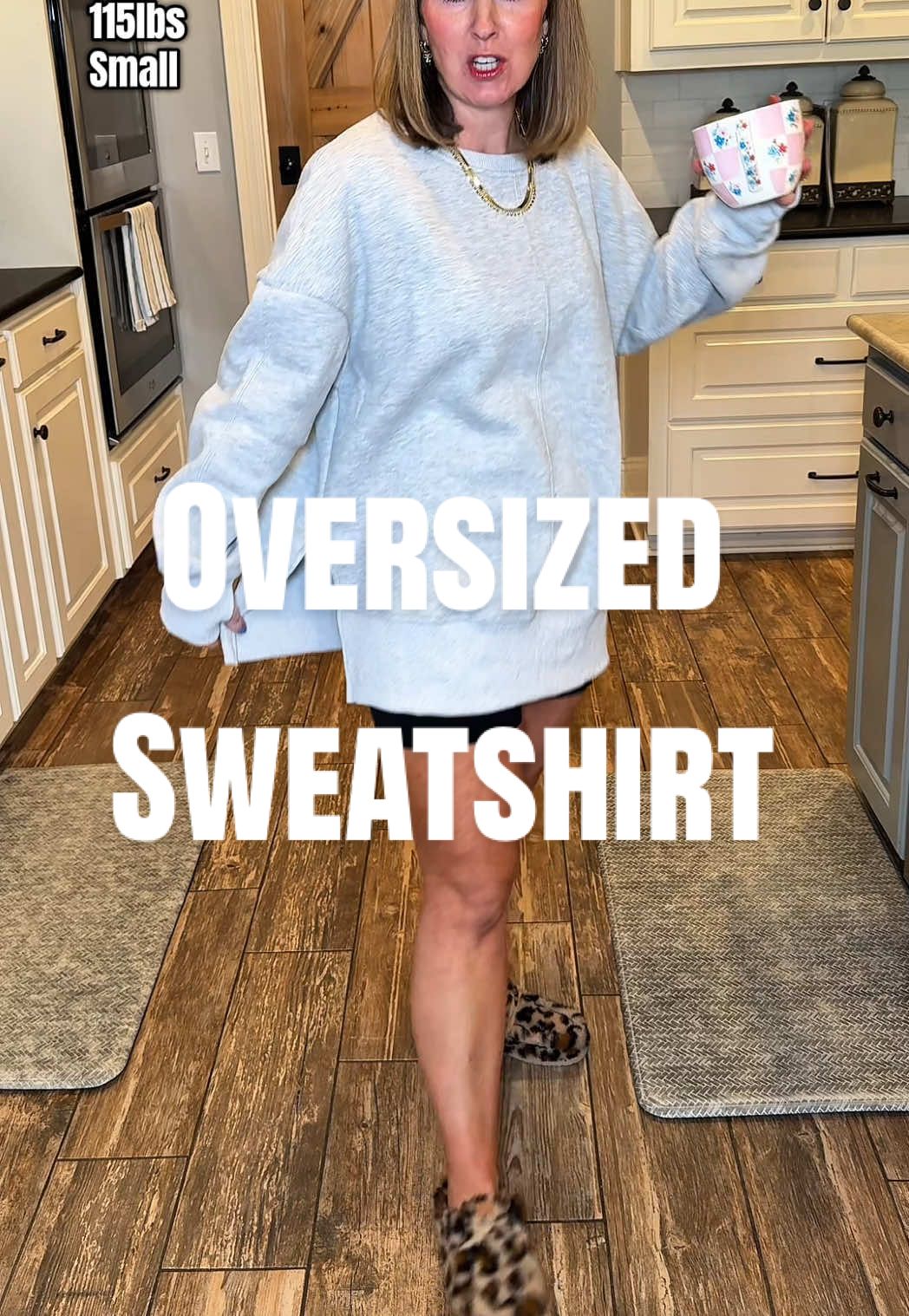 TikTok post by an influencer for ANRABESS. Caption reads: [...] oversized sweatshirt! @Anrabess @Anrabess....