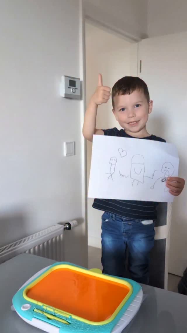 Instagram post by @vanessa93_x for CANAL TOYS. Caption reads: Lucas has been getting his artistic mode on with....