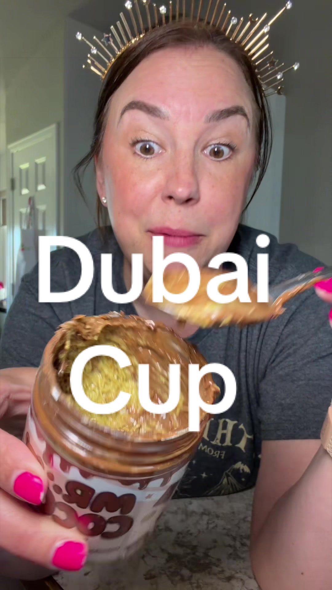 TikTok post by @thelindsey for Mr Coco. Caption reads: Replying to @Tricia this Dubai cup is what dreams....