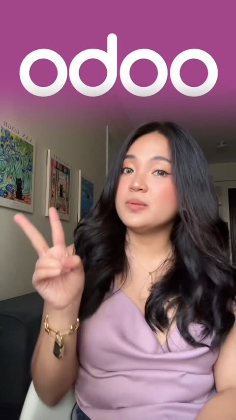 Instagram post by @gianna.abao for Odoo. Caption reads: [...] minsan pati deadlines. Kaya I use....