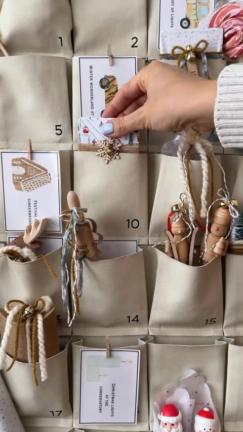 Instagram post by @adrianasinke for Gathre. Caption reads: It’s advent calendar time!!! 🎄🕯️ 

This is mine....