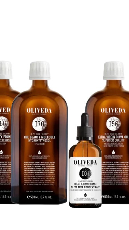 Instagram post by @stephanie__tripp for OLIVEDA - Olive Tree Pharmacy. Caption reads: Proud to partner with @olivetreepeople....