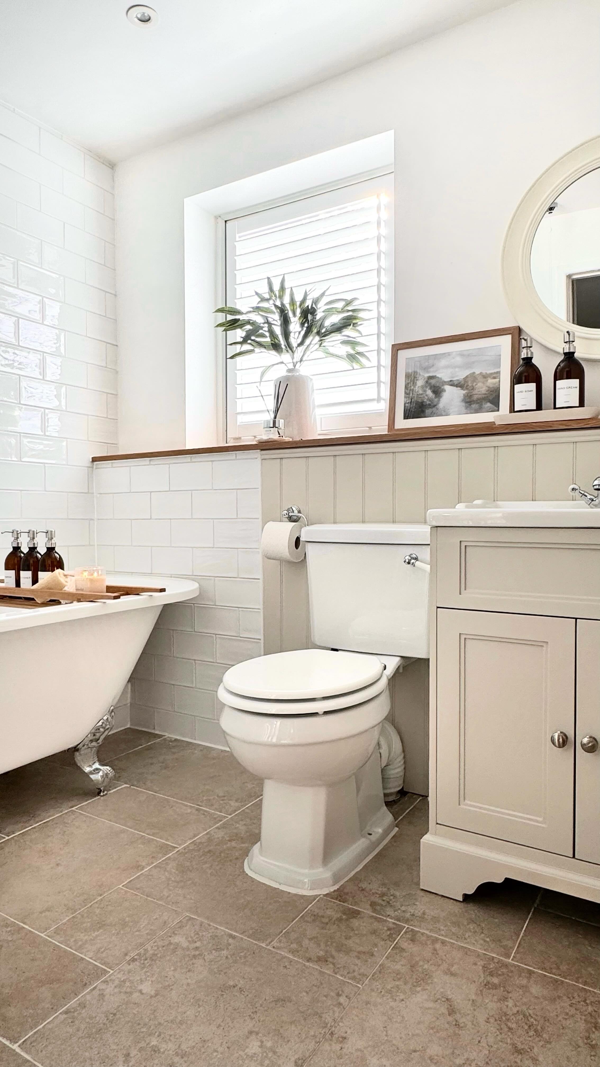 Instagram post by @morricehome for NAMIE HOME. Caption reads: [...] Our bathrooms had an upgrade thanks to....