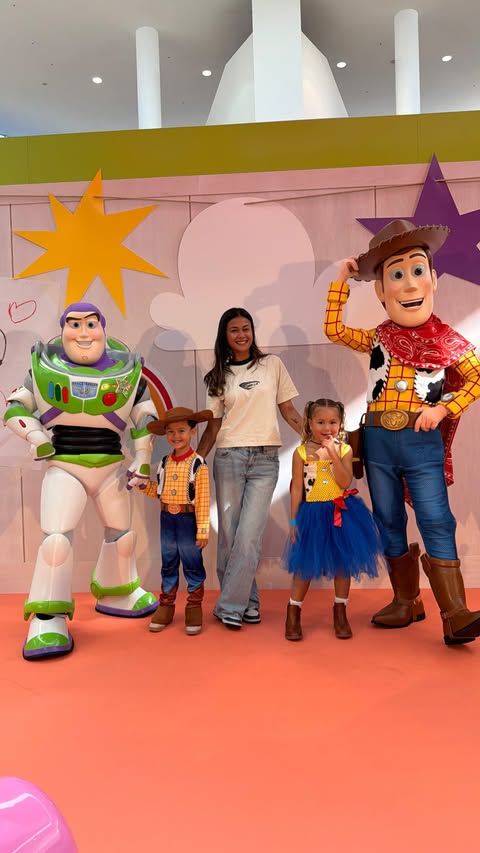 Instagram post by @fredapuru_ for Westfield. Caption reads: [...] with our little Jessie & Woody. 🤠💛....