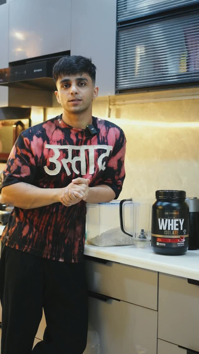 Instagram post by @aarushbhola17 for Bigmuscles Nutrition. Caption reads: Sharing Muscle building yet Heart Breaking....