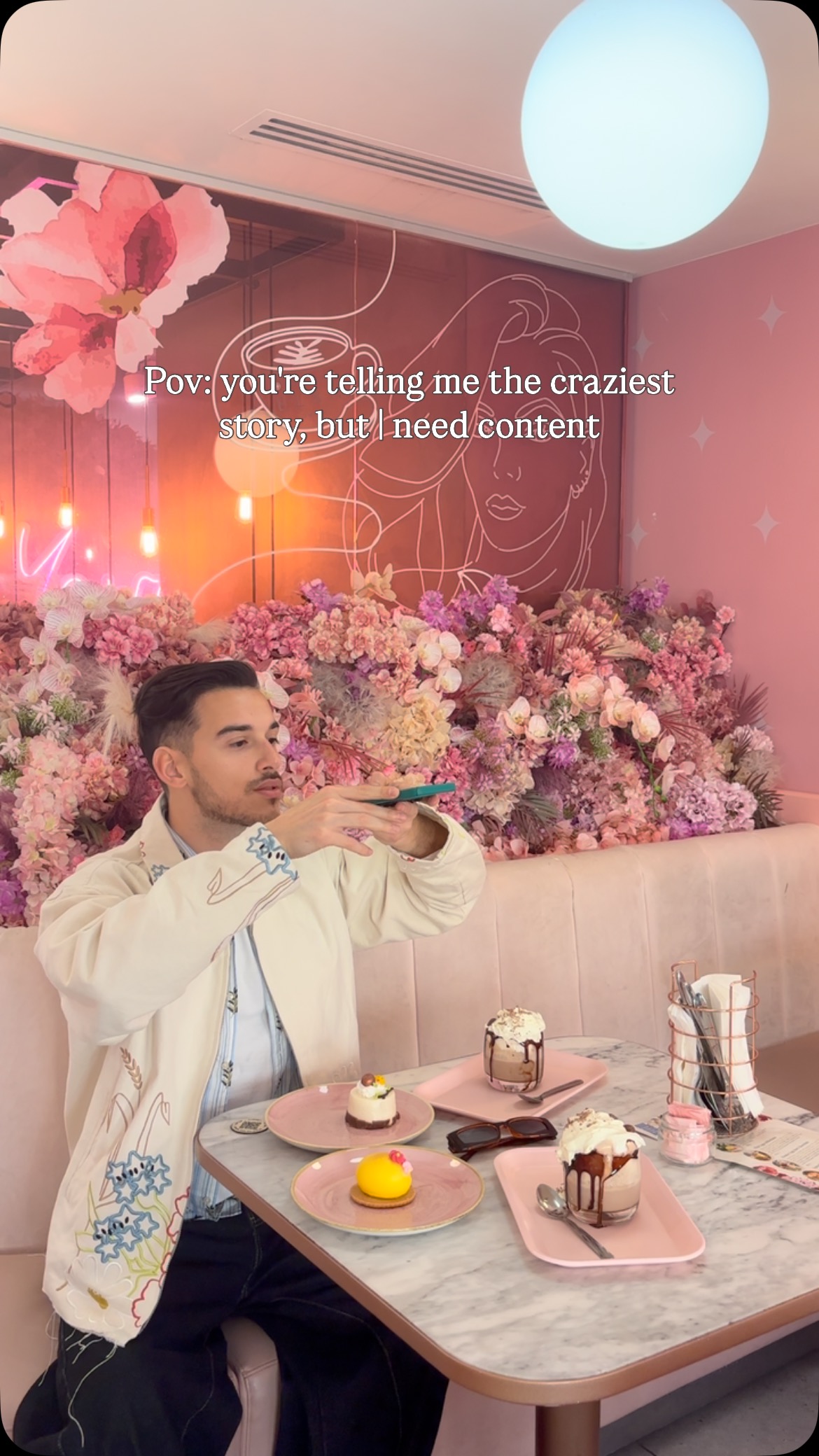 Instagram post by @marcusromeus for EL&N London. Caption reads: Gotta get the shot📸 #elancafe #milan #milano....