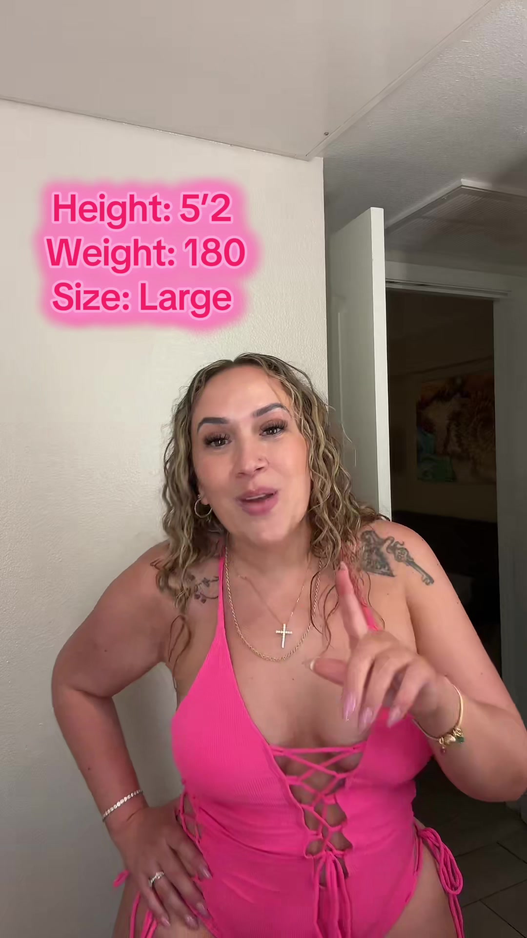 TikTok post by @curveslattesanddreams for Tempt Me Swimsuits. Caption reads: Obsessed is an understatement 😍 This lace-up....