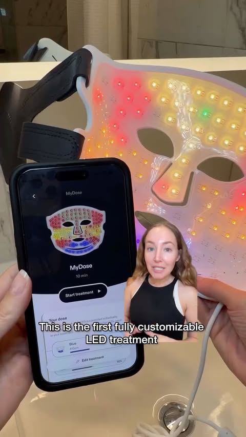 Instagram post by @jillian.gottlieb for CurrentBody. Caption reads: The CurrentBody Series 3 mask ft MyDose is here!....