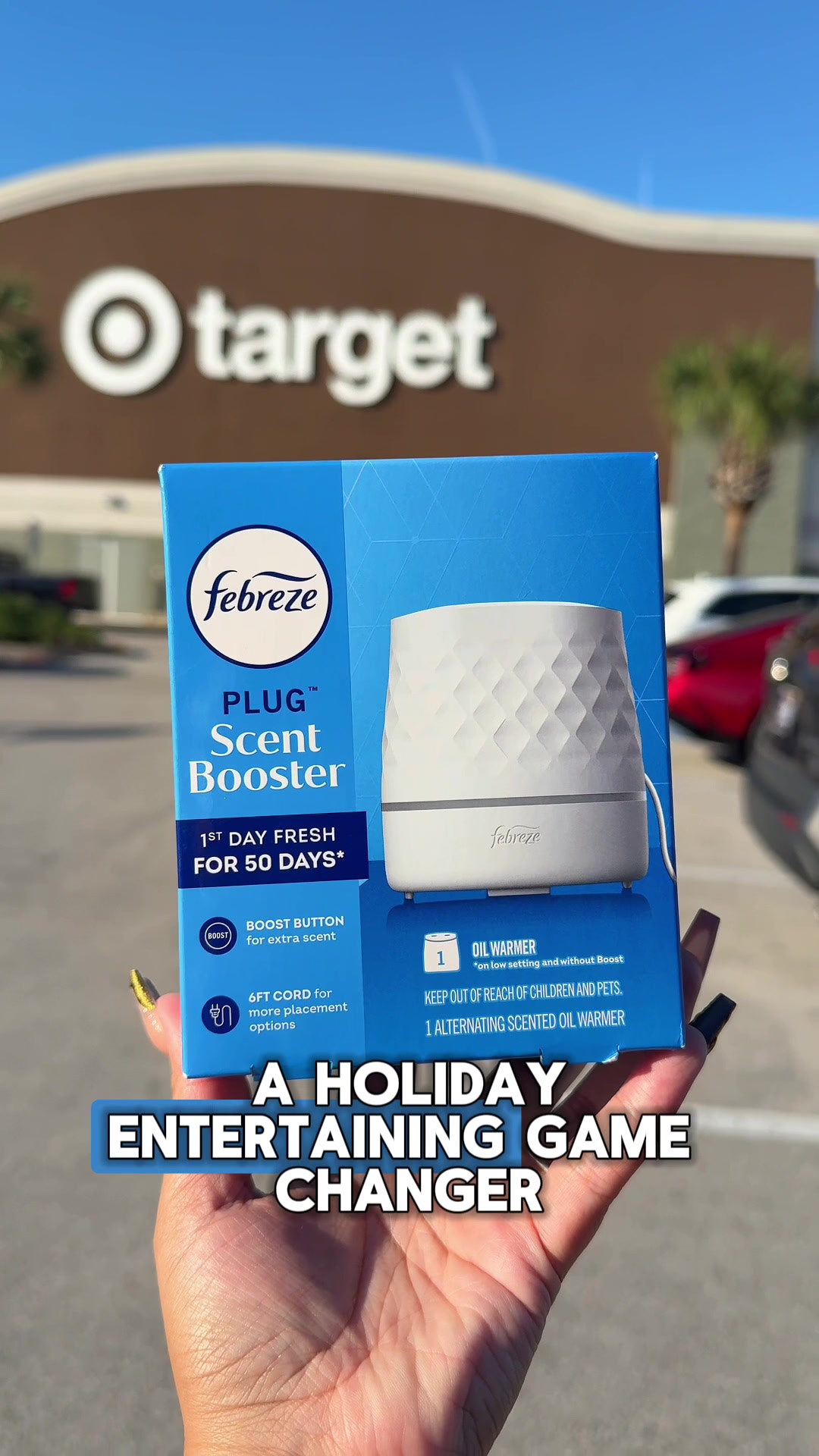TikTok post by @orlandoqponqueen for Febreze. Caption reads: RUN, don’t walk to your nearest Target....