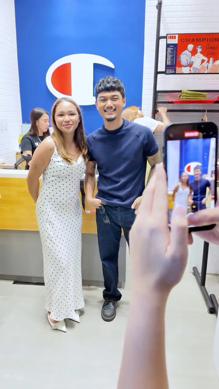 Instagram post by @dymhlzh for Champion. Caption reads: Just visited the newly opened @champion.ph store....