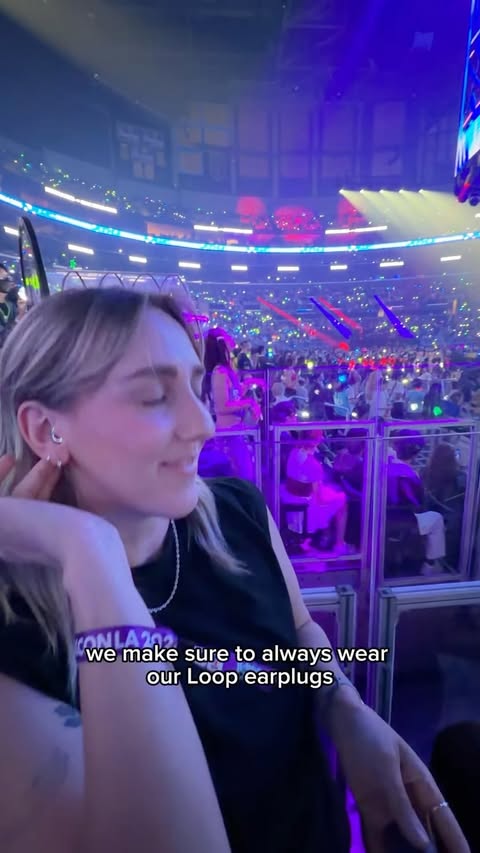 Instagram post by @kessandhan for Loop Earplugs. Caption reads: @loopearplugs helping us survive KCON this year....