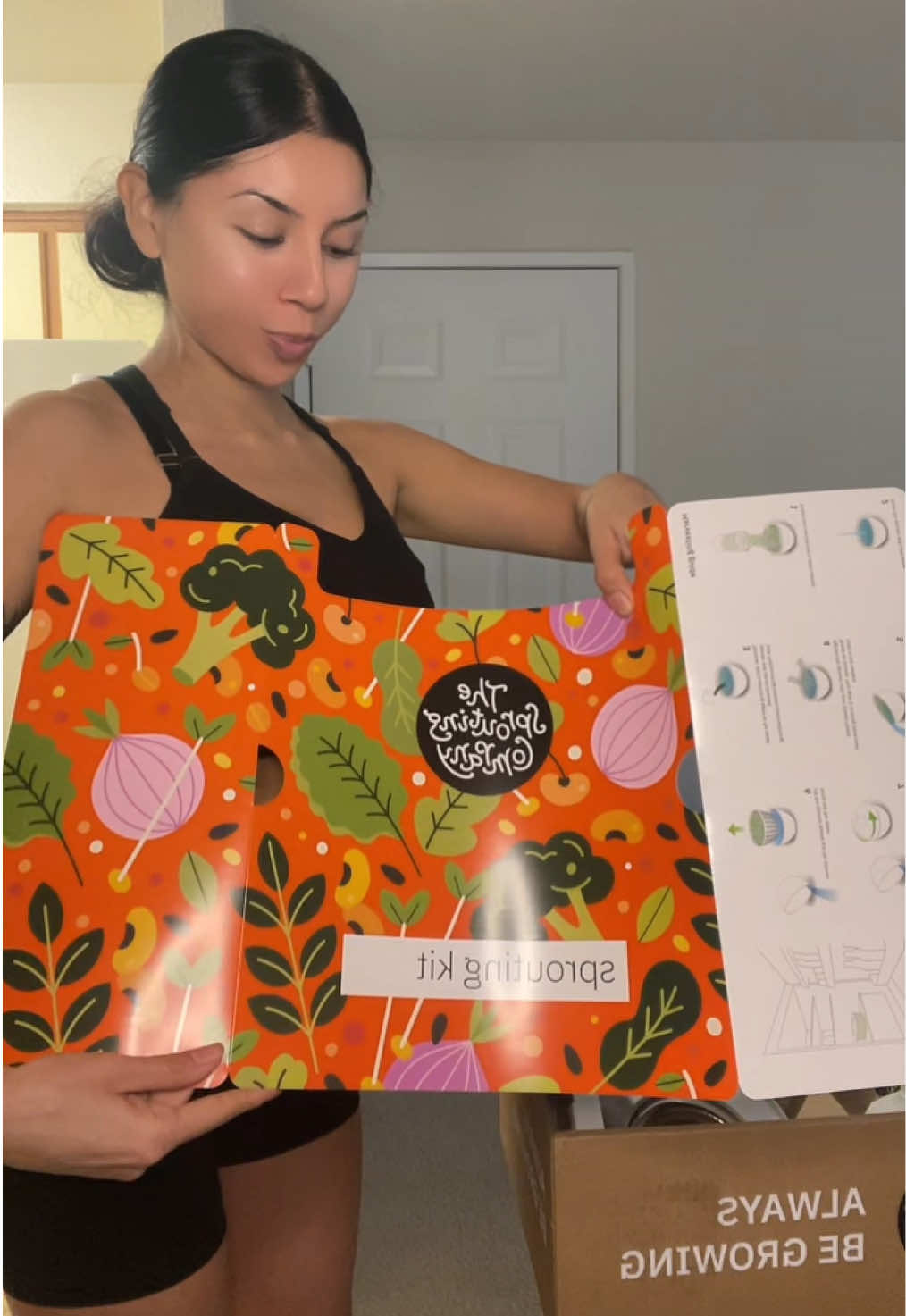 TikTok post by @geethealchemist for The Sprouting Company. Caption reads: So excited to start sprouting with....