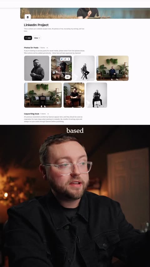 Instagram post by @gannon.meyer for Dropbox. Caption reads: When I started back up the ‘agency’ side of my....