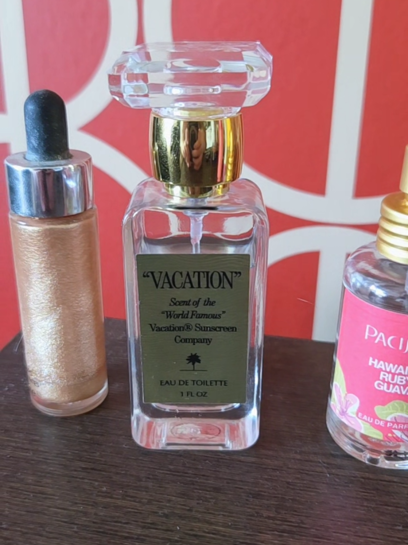 TikTok post by @__m00nbeam__ for Pacifica Beauty. Caption reads: Las Vegas Perfume Line Up @Pacifica @Vacation Inc.....