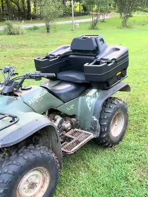 TikTok post by @sambuzzbeee for Spreetail. Caption reads: @Spreetail #blackboar #atv #4wheeler #storagespace....