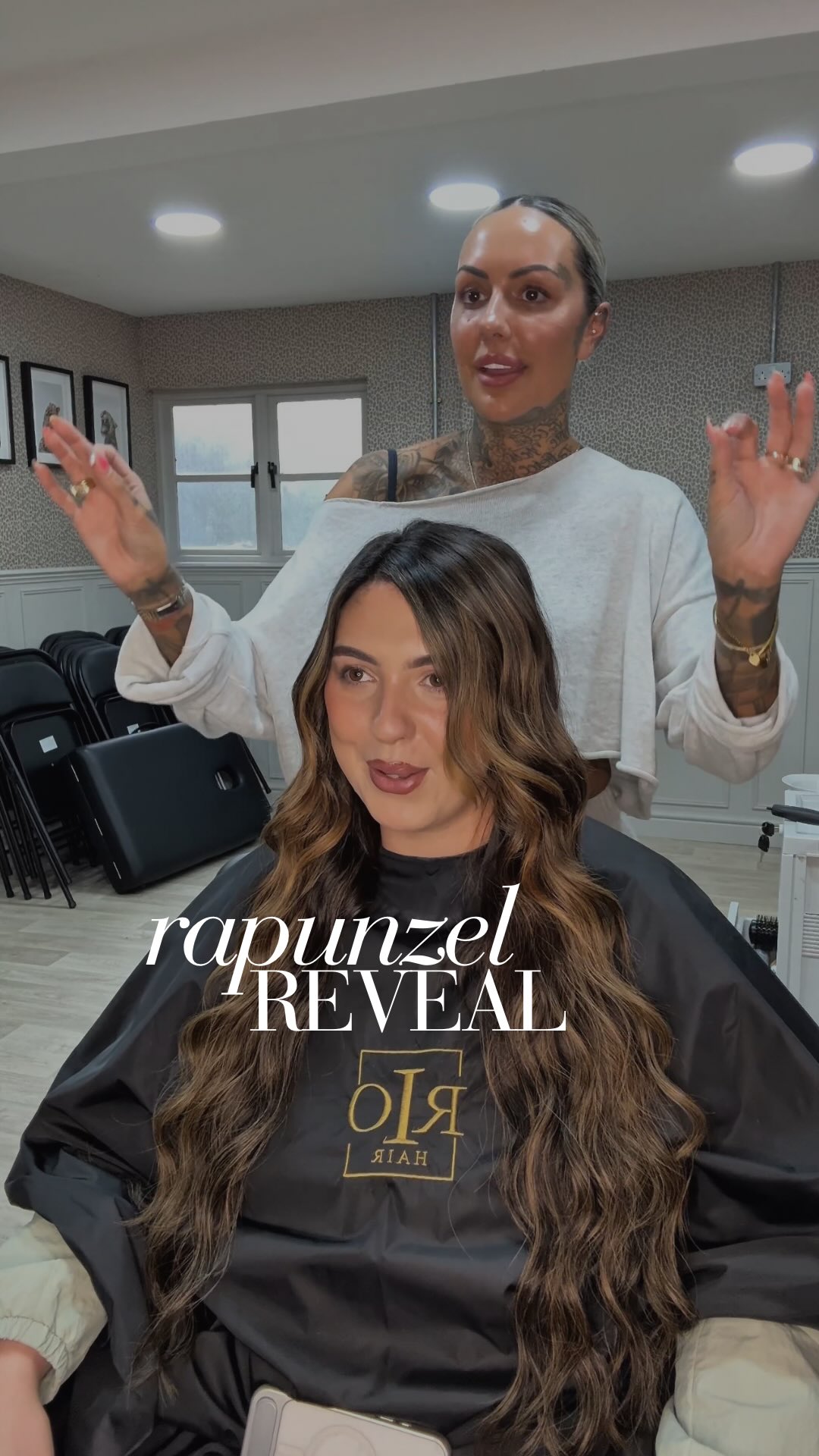 Instagram post by @_riohair_ for Framar. Caption reads: The rapunzel reveal 🤩 

Can we just take a minute....
