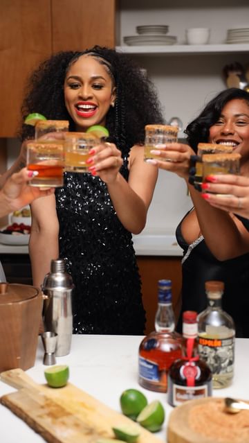 Instagram post by @imaniimani for Grand Marnier. Caption reads: Hosting my friends for dinner parties has always....