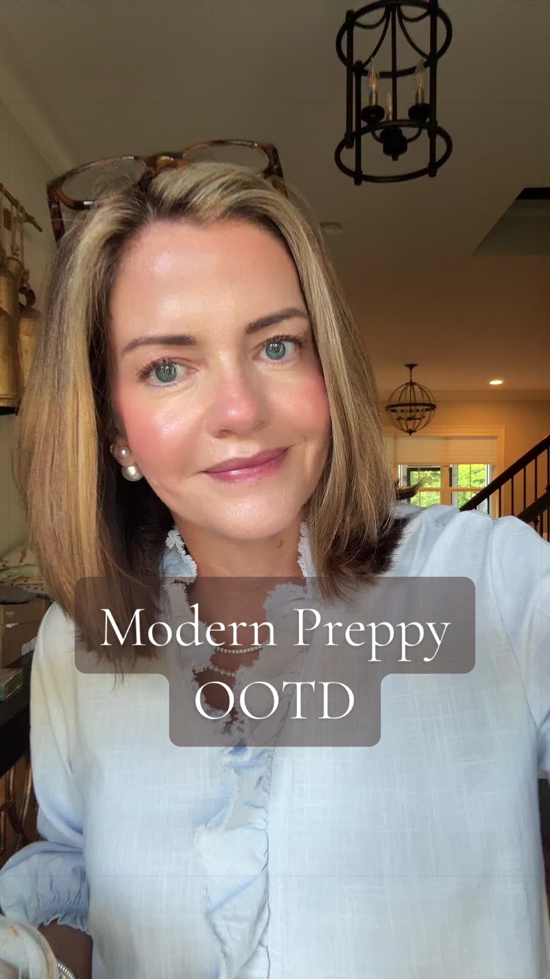 TikTok post by @maymaytoldme for Melinda Maria. Caption reads: [...] #ModernPreppy #EverydayStyle #OOTD @Melinda....
