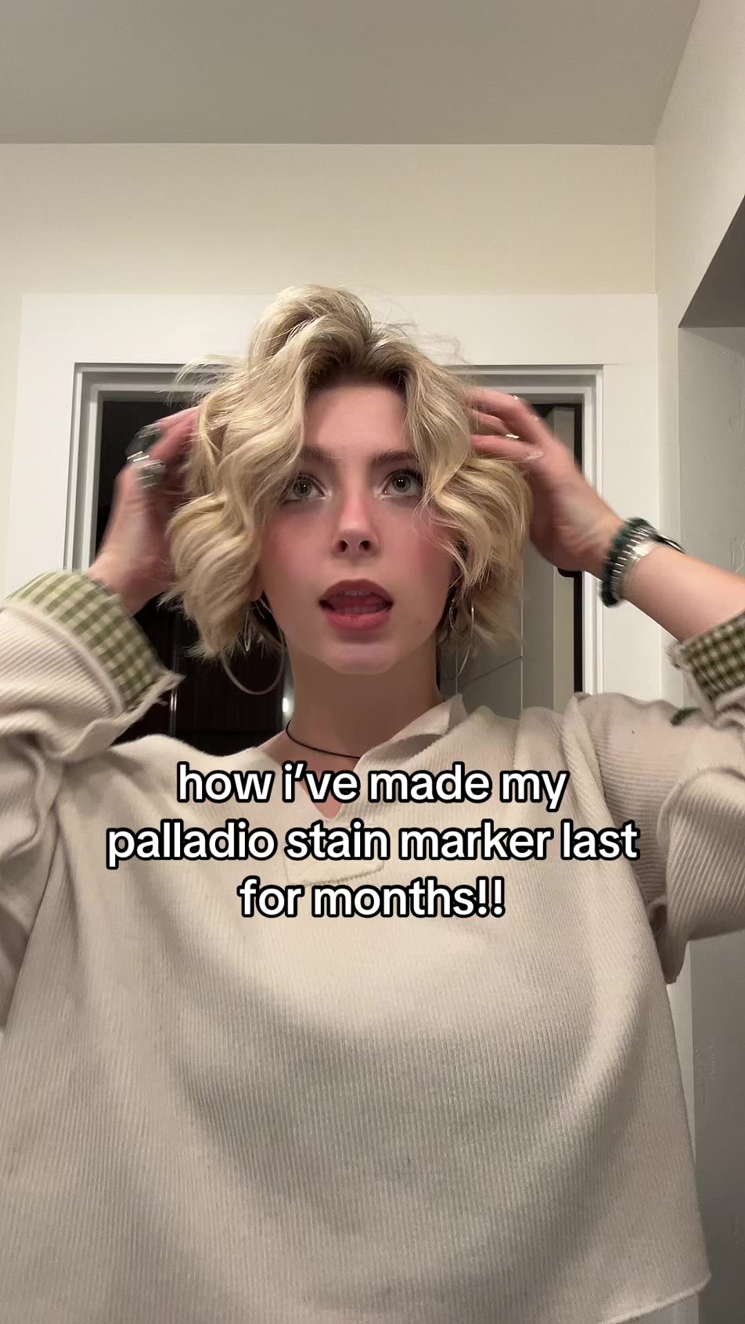 TikTok post by @kp.creates for Palladio Beauty. Caption reads: [...] since august!! this is the shade mocha :)....