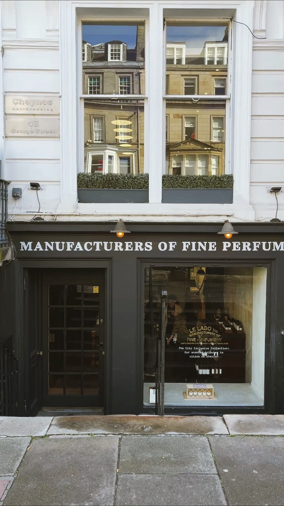 Instagram post by @exploringedinburgh for Le Labo Fragrances. Caption reads: [...] wonderful treat of a new perfume,....