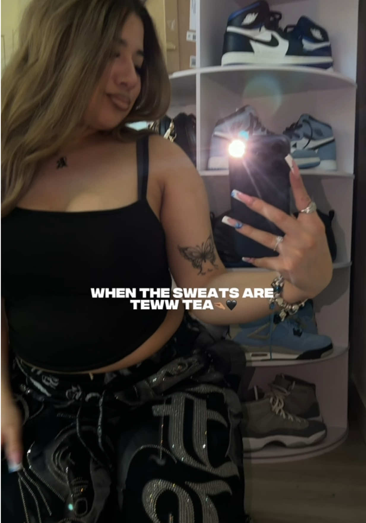 TikTok post by @krishnagyt for FB COUNTY CLOTHING. Caption reads: i got a size large 🖤 @FB County #fypシ゚viral....