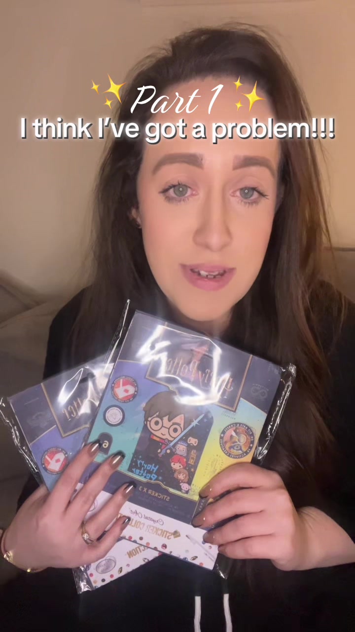 TikTok post by @pip_elderflower for Craft Buddy. Caption reads: [...] Harry Potter crystal art stickers ✨ @Craft....