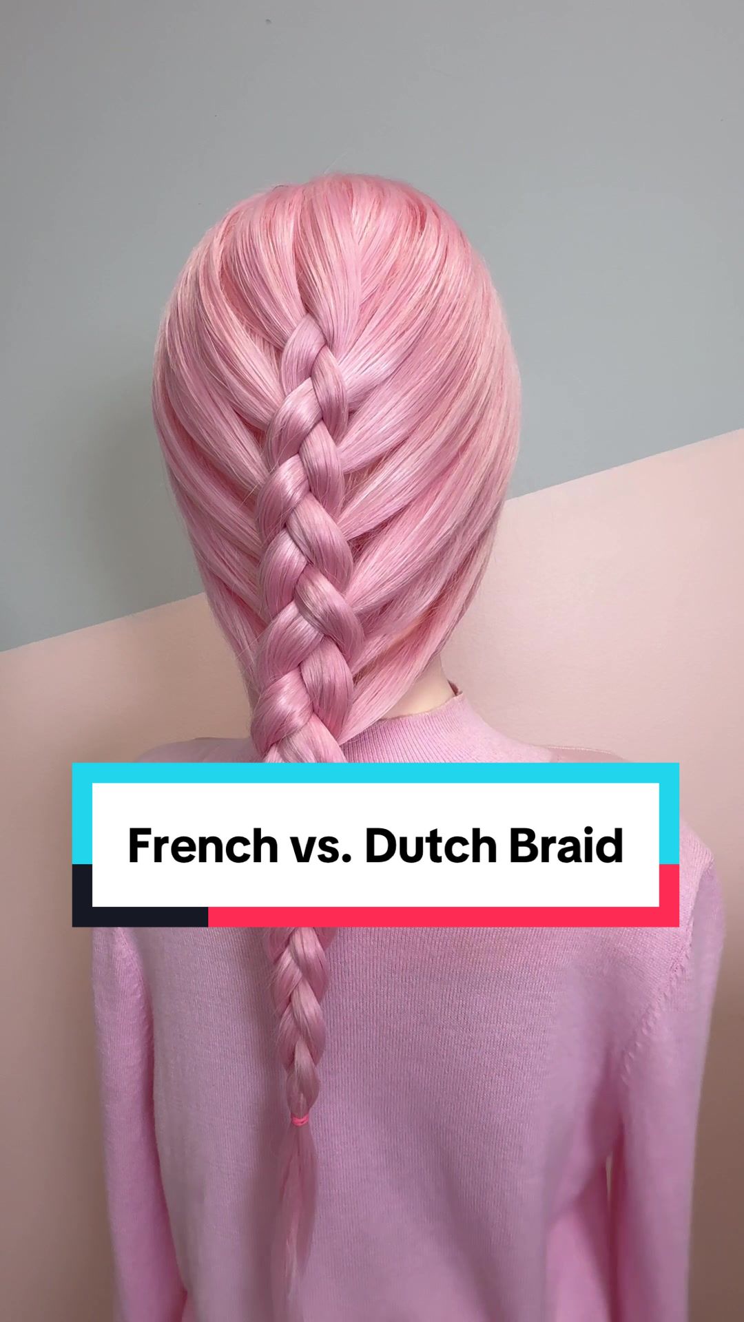 TikTok post by @sarahpotempahair for Beachwaver. Caption reads: How do you braid? 💓  Watch this French braid vs.....