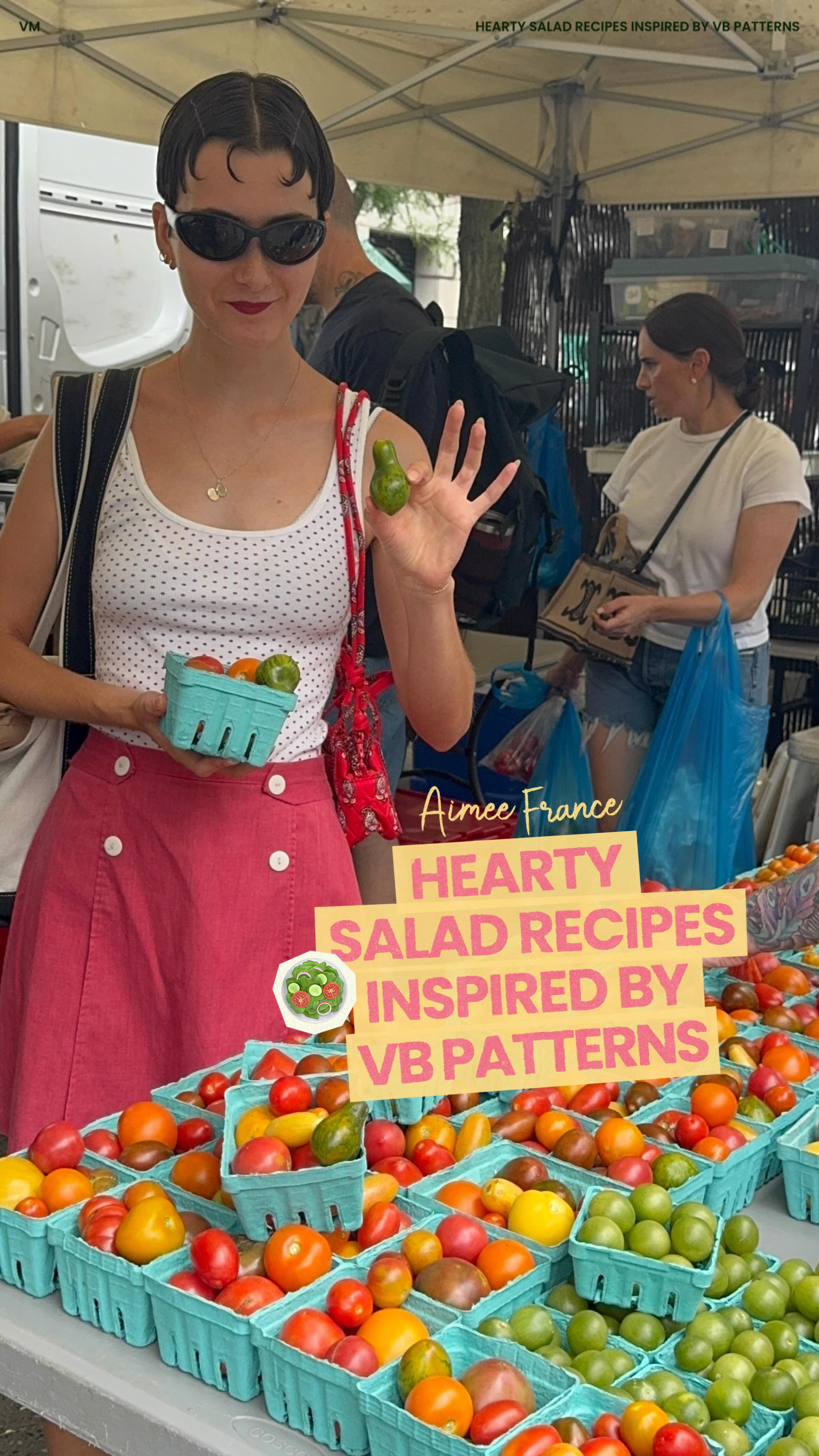 Instagram post by @aimeefrance for Vera Bradley. Caption reads: Flowering Paisley Goji Berry for lunch today? Yes....