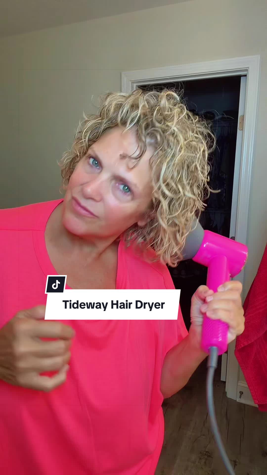 TikTok post by @reallifeafter50 for Tideway. Caption reads: [...] when you have curly hair! The @Tideway is a....