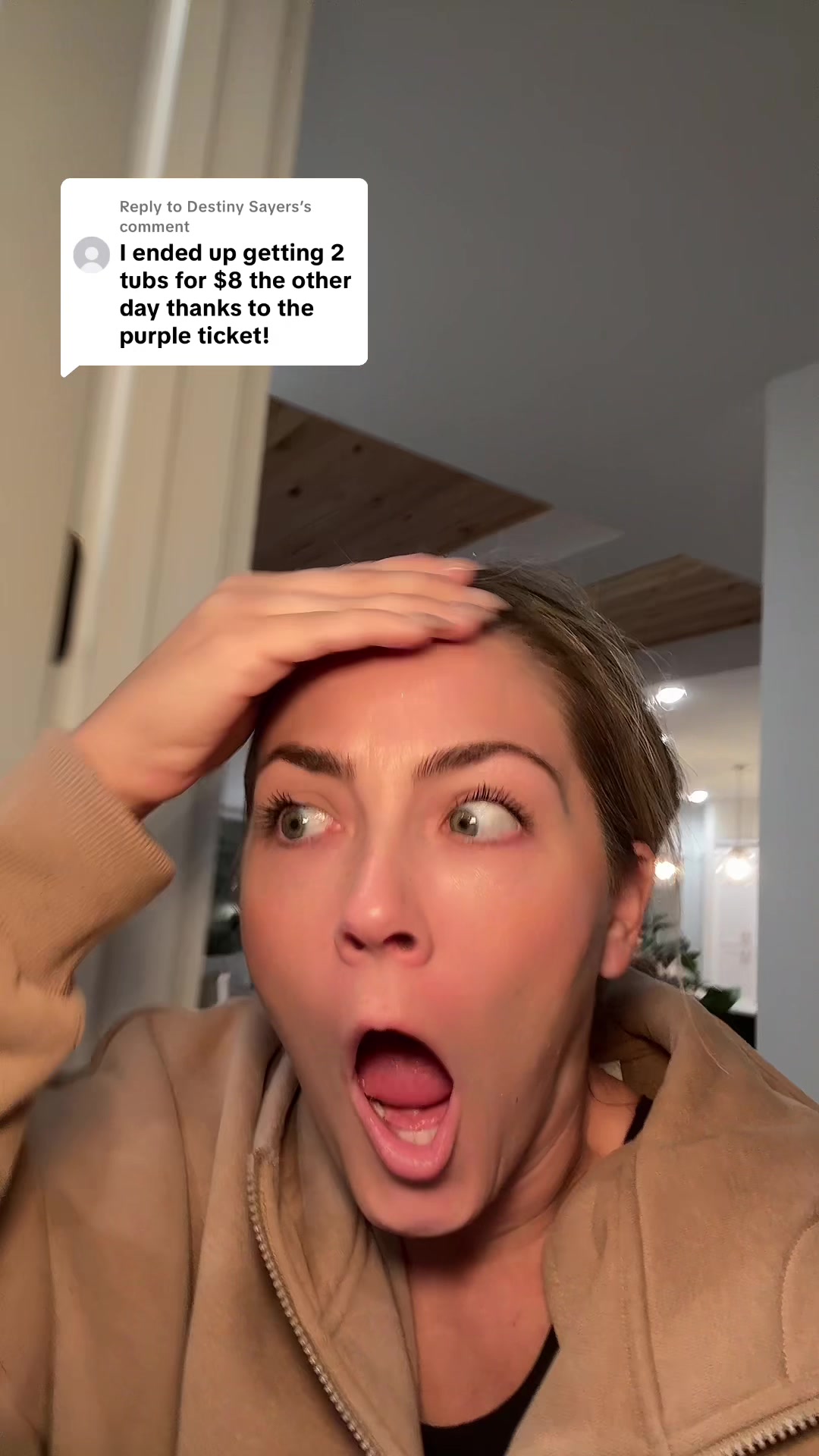 TikTok post by @haleystylesfiles for Touchland. Caption reads: [...] that’s amazing!!!🙌🏻🙌🏻 #touchland....