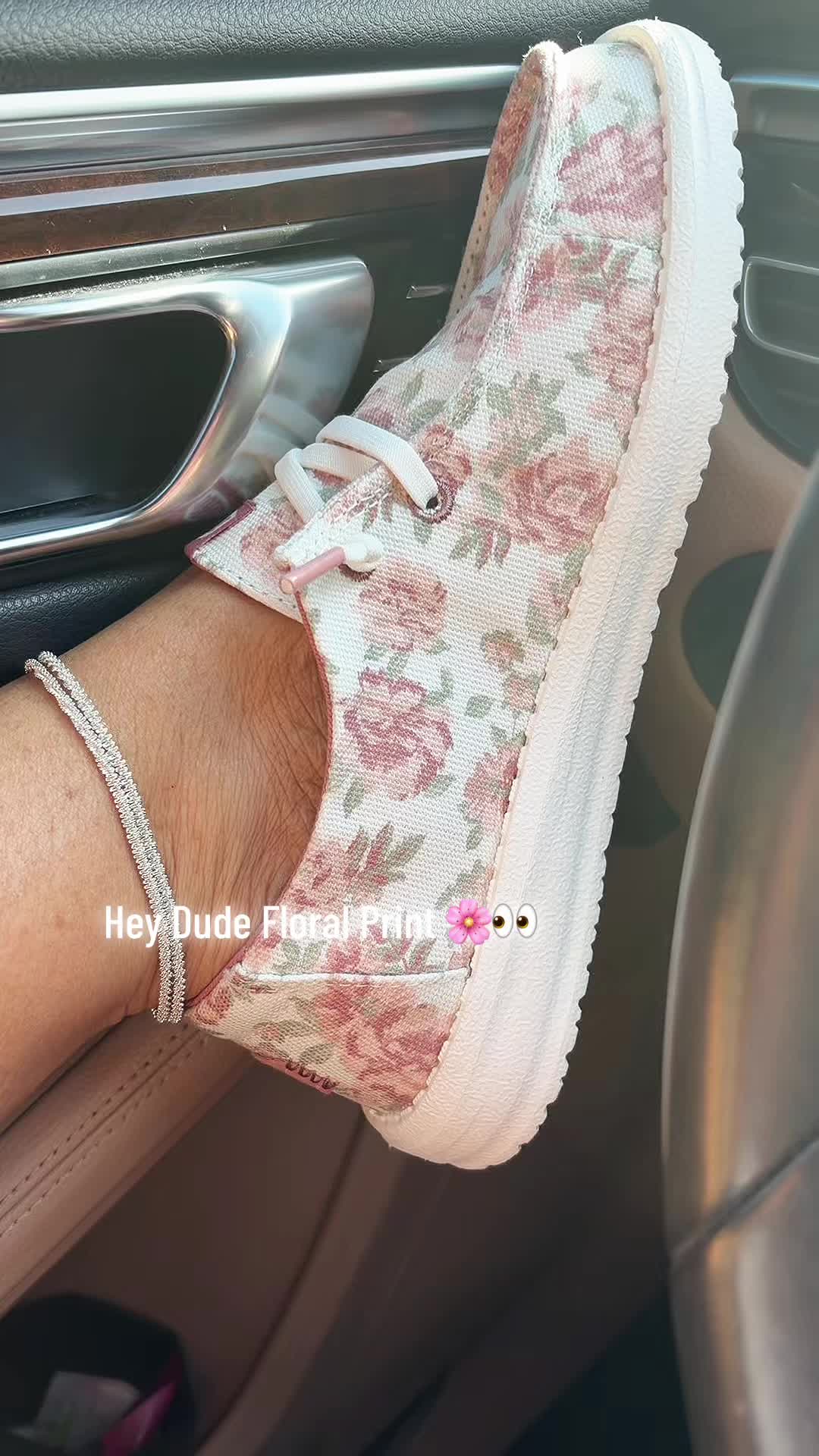 TikTok post by @chaynes322 for Hey Dude Shoes. Caption reads: @HeyDude #slipons #sliponshoes.