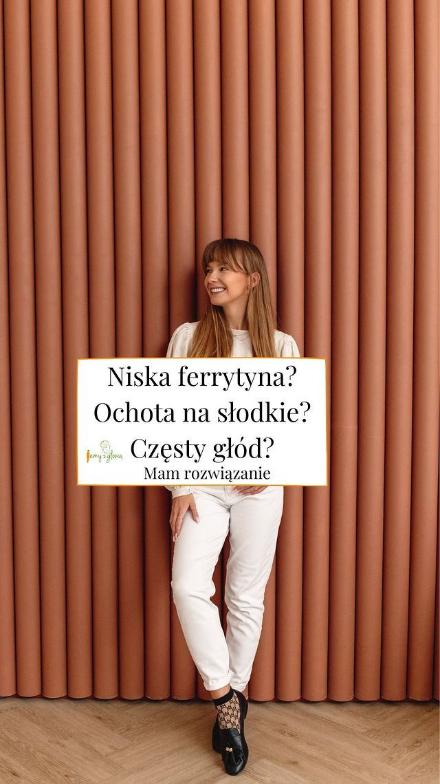Instagram post by @jemyzglowa for Mięsna Paczka. Caption reads: Większość moich pacjentów ma potężne niedobory....