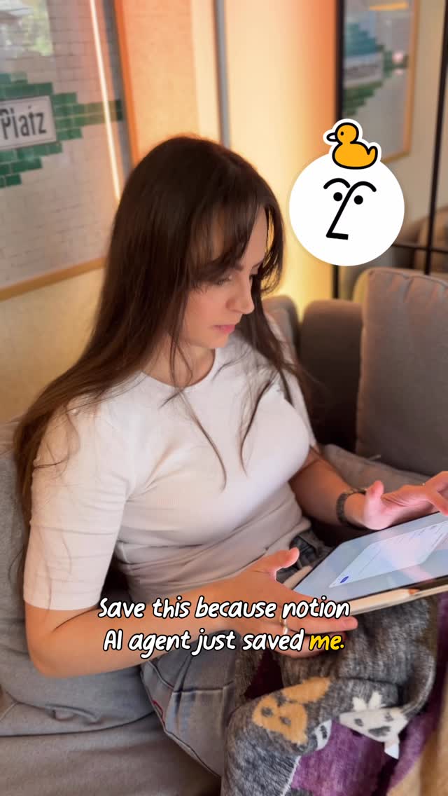 Instagram post by @dielenka for Notion. Caption reads: If your brain feels like a browser with 100 tabs....