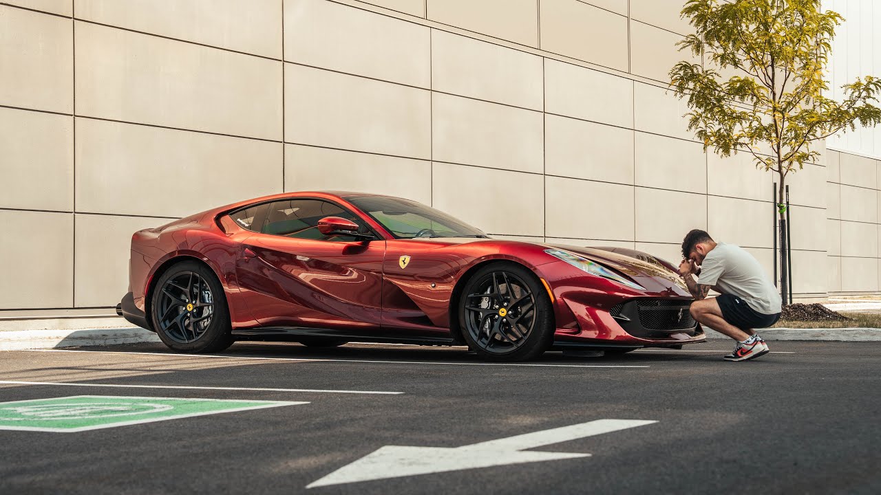 YouTube post by @andresvidoza for Grovemade. Caption reads: I Bought a Ferrari before my 30's....