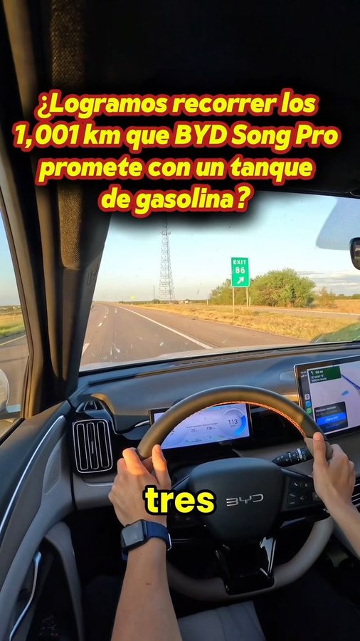 Instagram post by @chava_sd for BYD Auto México. Caption reads: Nos propusimos un reto: comprobar si BYD Song Pro....