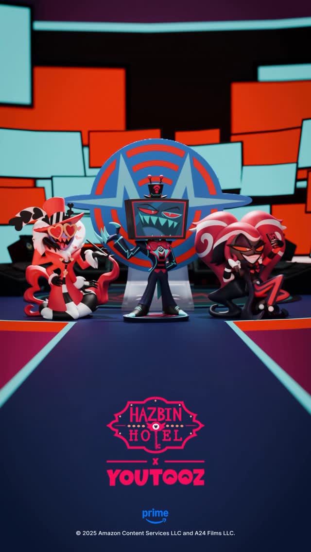 Instagram post by @spindlehorsetoons for Youtooz. Caption reads: THE VEE’S ARE AVAILABLE NOW 😈💙 #youtooz....