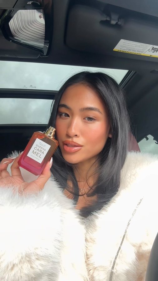 Instagram post by @roshelleflores_ for Ellis Brooklyn. Caption reads: how do I smell? warm cozy decadent - like the....