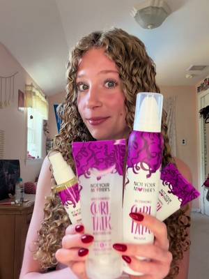 TikTok post by @curlygirl_45 for Not Your Mother's. Caption reads: [...] your hair surviving school air! @Not Your....