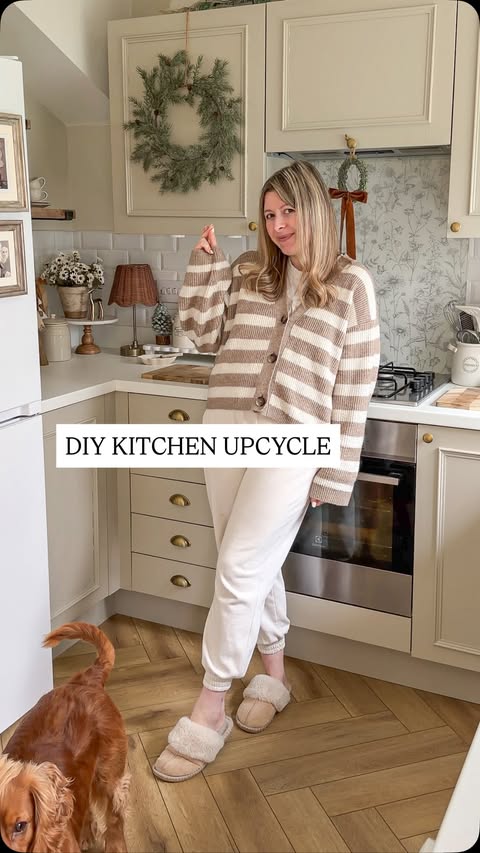 Instagram post by @herbieinthewillows_ for Rust-Oleum. Caption reads: [...] upcycled our kitchen with the help of....